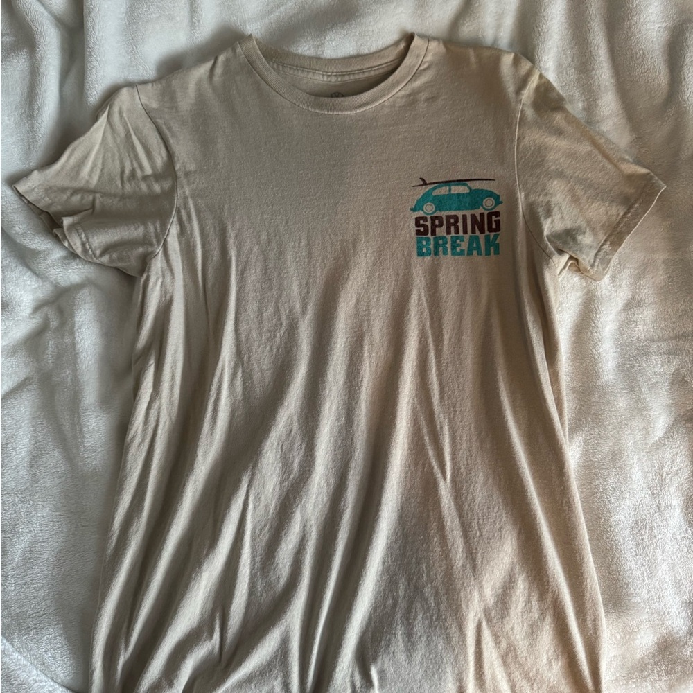 Spring Break Beige Short Sleeve Tee